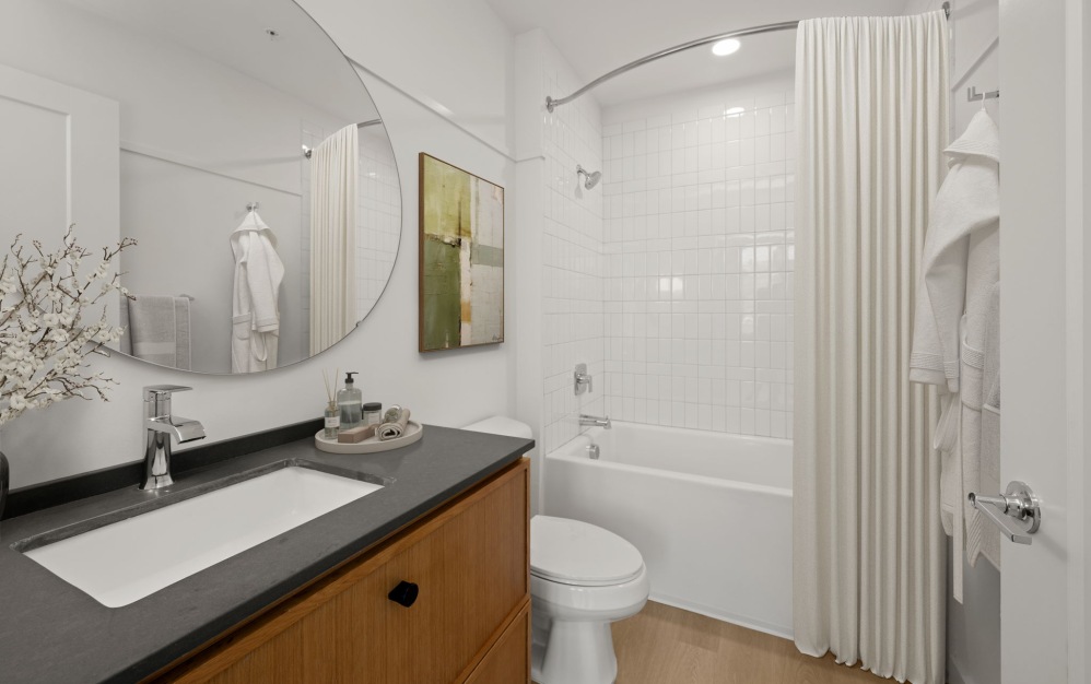 TH-1 - 2 bedroom floorplan layout with 2.5 bathrooms and 1164 square feet (TH-1, 3D)